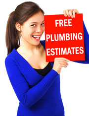 Our drain cleaning plumbers will give you a free plumbing and drain rooter estimate to solve your plumbing back up problems